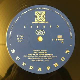 LP Bohuslav Martinů: Písničky Na Slova Lidové Poezie