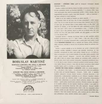 LP Bohuslav Martinů: Rapsódie pro violu / Koncert prodvojehousle