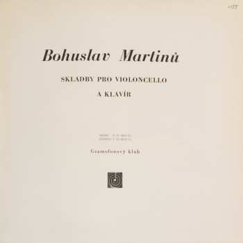 2LP/Caja Bohuslav Martinů: Violoncellové Komorní Skladby (2xLP + BOX + BOOKLET)