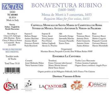 CD Cappella Musicale Santa Maria In Campitelli: Messa De Morti à 5 Concertata, 1653