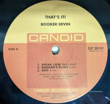 LP Booker Ervin: That's It!