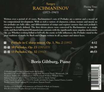 CD Sergei Vasilyevich Rachmaninoff: 24 Préludes