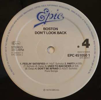 2LP Boston: Boston / Don't Look Back