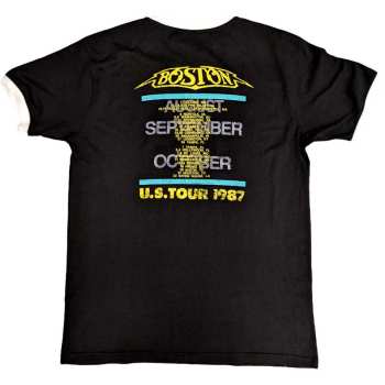 Mercancía Boston: Boston Unisex Ringer T-shirt: Us Tour '87 (back Print) (small) S