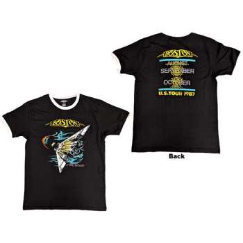 Mercancía Boston: Boston Unisex Ringer T-shirt: Us Tour '87 (back Print) (small) S