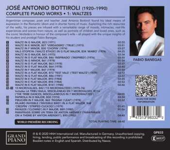 CD Jose Antonio Bottiroli: Complete Piano Works • 1: Waltzes
