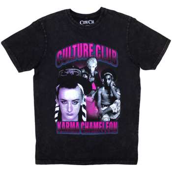 Merch Boy George & Culture Club: Stone Wash Camiseta Karma Chameleon