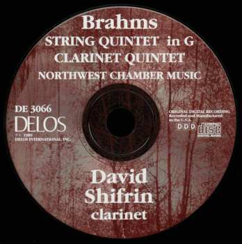 CD Johannes Brahms: String Quintet In G / Clarinet Quintet / Chamber Music Northwest