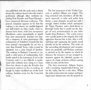 CD Johannes Brahms: Violin Concerto