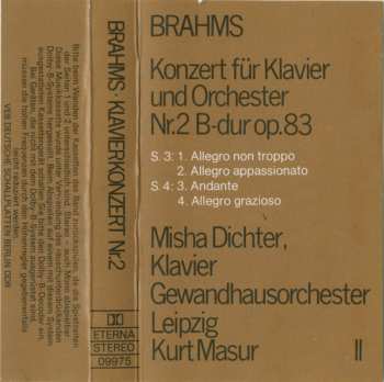 Caja/2MC Johannes Brahms: Die Klavierkonzerte