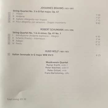 CD Robert Schumann: Quartet No. 3 / Quartet No. 1 / Italian Serenade