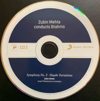 4CD/Caja Johannes Brahms: Zubin Mehta Conducts Brahms (Symphonies Nos. 1-4 • Tragic Overture • Haydn Variations)