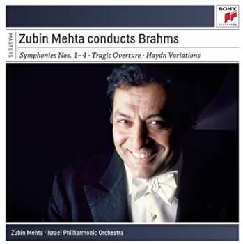 4CD/Caja Johannes Brahms: Zubin Mehta Conducts Brahms (Symphonies Nos. 1-4 • Tragic Overture • Haydn Variations)