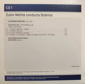 4CD/Caja Johannes Brahms: Zubin Mehta Conducts Brahms (Symphonies Nos. 1-4 • Tragic Overture • Haydn Variations)
