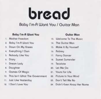 CD Bread: Baby I'm-A Want You / Guitar Man