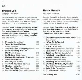 2CD Brenda Lee: Four Classic Albums
