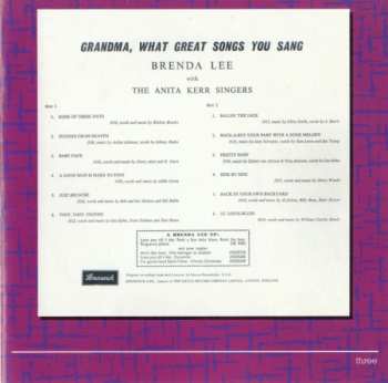 CD Brenda Lee: Grandma, What Great Songs You Sang! / Miss Dynamite
