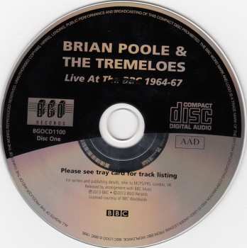 2CD Brian Poole & The Tremeloes: Live At The BBC 1964-67