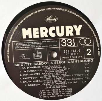 LP Serge Gainsbourg: Bonnie And Clyde