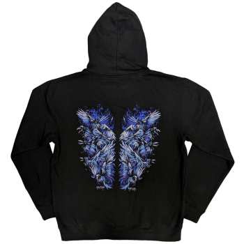 Mercancía Bring Me the Horizon: Bring Me The Horizon Unisex Zipped Hoodie: Blue Crow Wings (back Print) (small) S