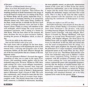 CD Benjamin Britten: Serenade • Les Illuminations • Nocturne