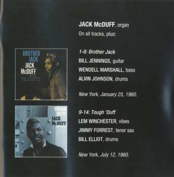 CD Brother Jack McDuff: Brother Jack + Tough 'Duff