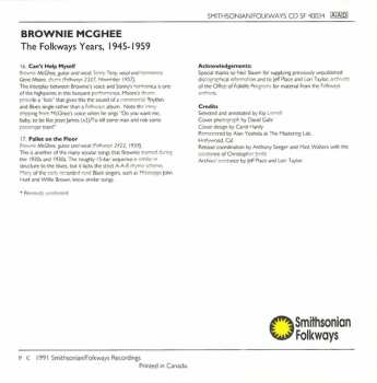 CD Brownie McGhee: The Folkways Years 1945-1959