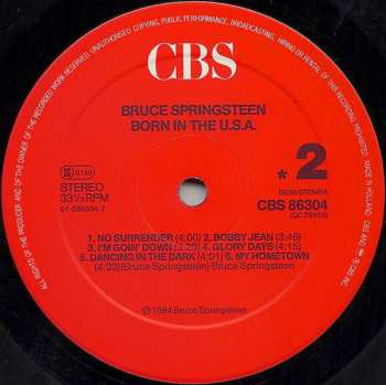 LP Bruce Springsteen: Born In The U.S.A.