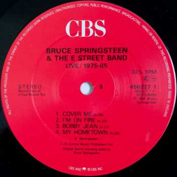5LP/Caja Bruce Springsteen & The E-Street Band: Live 1975-85