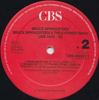 5LP/Caja Bruce Springsteen & The E-Street Band: Live/1975-85