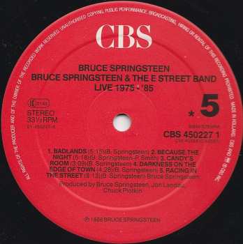 5LP/Caja Bruce Springsteen & The E-Street Band: Live/1975-85