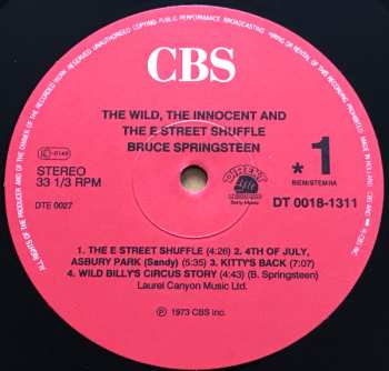 LP Bruce Springsteen: The Wild, The Innocent &  The E Street Shuffle (DIREKT)