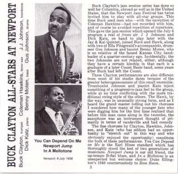 2CD Buck Clayton: All-Star Groups, Three Classic Albums Plus