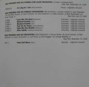 CD Bud Freeman: The Alternative Takes In Chronological Order (1935 - 1945)