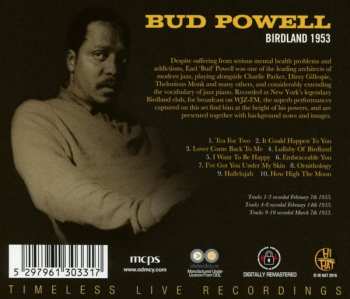 CD Bud Powell: Birdland 1953