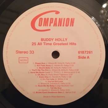 LP Buddy Holly: 25 All Time Greatest Hits
