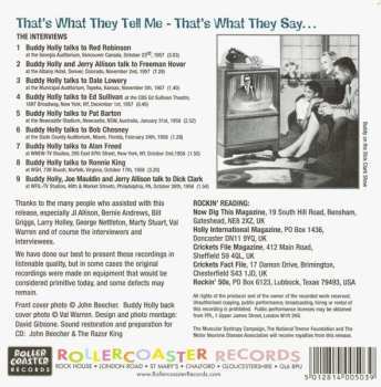 CD Buddy Holly: That's What They Tell Me - That's What They Say...