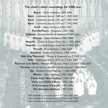 5CD The New College Oxford Choir: Choral Masterpieces Of The European Renaissance