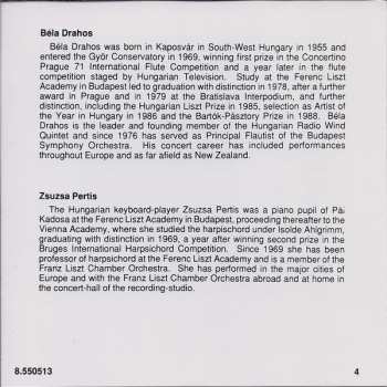 CD Carl Philipp Emanuel Bach: Sonatas For Flute And Harpsichord WQ. 83 - 87