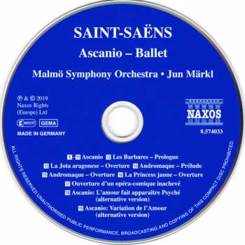 CD Camille Saint-Saëns: Ascanio - Ballet