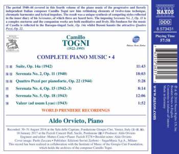 CD Aldo Orvieto: Complete Piano Music 4