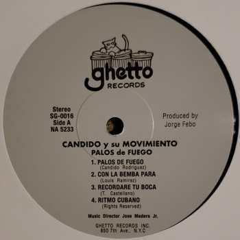 LP Candido Y Su Movimiento: Palos De Fuego