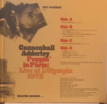 2LP Cannonball Adderley: Poppin' In Paris: Live At L'Olympia 1972 DLX | LTD | NUM