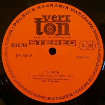 LP Edmund Kajdasz: Johann Sebastian Bach (1685-1750)