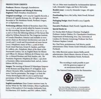 CD Cappella Romana: A Byzantine Emperor At King Henry’s Court: Christmas 1400, London