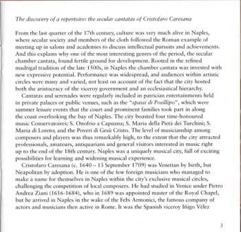 CD Cristofaro Caresana: Secular Chamber Cantatas