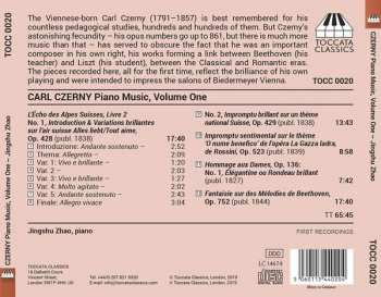 CD Carl Czerny: Piano Music, Volume One