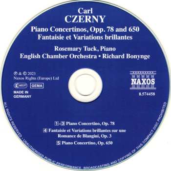 CD English Chamber Orchestra: Piano Concertinos, Opp. 78 And 650