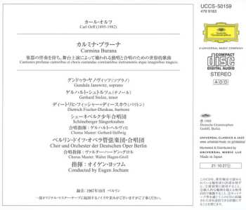 CD Dietrich Fischer-Dieskau: Carmina Burana