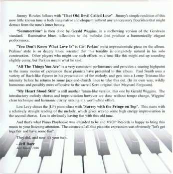 CD Jimmy Rowles: Piano Playhouse